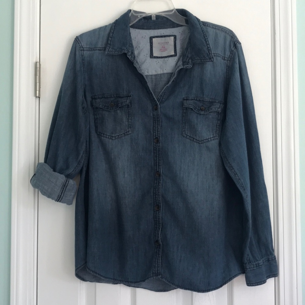 Sonoma Denim Top Size XL